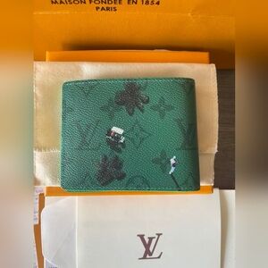 Louis Vuitton Green Slender Wallet